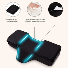 Hoofdkussens Spactz Wimper Nek Kussen Ergonomisch Memory Foam Bed Zwart
