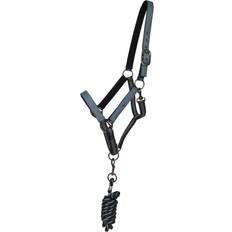 Polyester Halters & Lead Ropes QHP Duo Licol Longe Collection Pour Cheval - Bleu