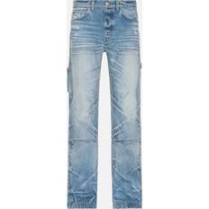 Amiri Clothing Amiri Straight Fit Carpenter Faded Indigo Blue Jeans