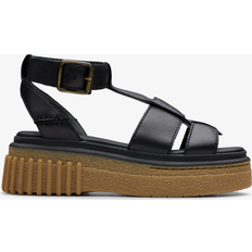 Clarks Hjemmesko & Sandaler Clarks Evamar Sun Leather Sandals - Black