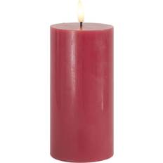 Inredningsdetaljer Sirius Sille Ø7,5x15cm Rose Plum LED-ljus