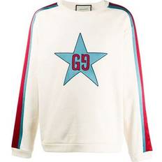 Gucci Unisex Jumpers Gucci Unisex Sweat Street Style Long Sleeves Cotton Logo - White