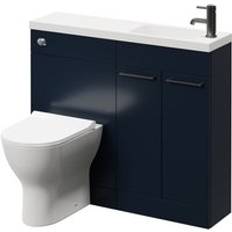 Napoli Combination Deep Blue 1000mm Vanity Unit Toilet Suite
