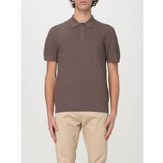 Viscose Polo Shirts Emporio Armani Polo Shirt Men - Marron
