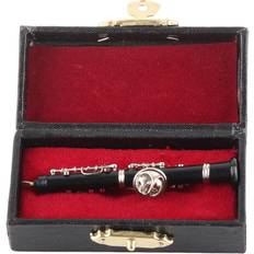 Zeblaze Oboe Brooch Pin Fashion Elegant Simulation Metal Musical Instrument Brooch - Red Velvet