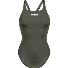 Arena Womens Solid Team Swim Pro Swimsuit - Olive Green