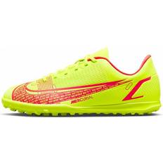 Nike Yellow Football Shoes Nike Jr Mercurial Vapor 14 Club TF Turf K Soccer Shoes - Yellow