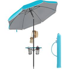 Garden Parasol UPF 50+ Sun Protection 30° Double-Side Tilt 160 cm