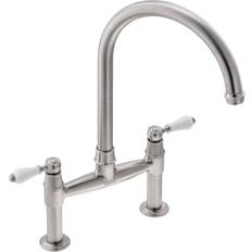 Franke Gloriana Classic Swivel J Spout Bridge 2 Lever Kitchen Tap
