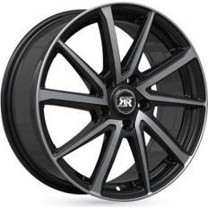 15" Bilfälgar Racer Road Shiny Black Machined Face R Sommardäck