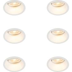QAZQA Spotlights QAZQA Set of 6 Recessed White Rotatable and Tiltable - Alloy Spotlight