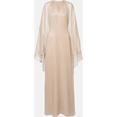 Tom Ford Kjoler Tom Ford Wet Look Flowy Caftan Gown - Beige