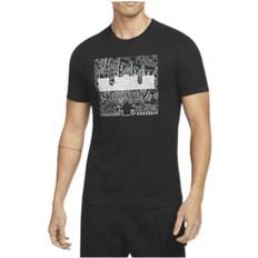 Nike Lebron Pattern Printing Knit Casual Short Sleeve - Black