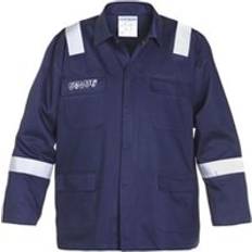 Blue Work Jackets Hydrowear Melk Multi CVC Flame Retardant Anti-Static Jacket - Navy