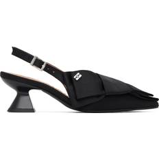 Ganni Heels & Pumps Ganni Bow Kitten Heels - Black