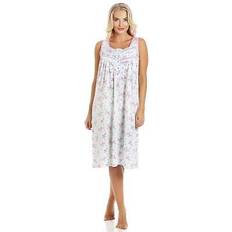 Camille Nightgowns Camille Floral Lightweight Sleeveless Nightdress - Blue