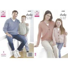 Patrones de Bordado King Cole Unisex Knitting Pattern 6280