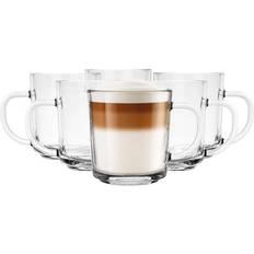 Krosno Glasmark Krosno Latte Macchiato Gläser Cappuccino 6er Set Teegläser-Set Mit Henkel Dessertgläser 6x 250 ml Drikkeglas 25cl