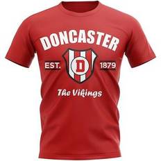 UKSoccershop Doncaster Established Football T-Shirt Red Medium