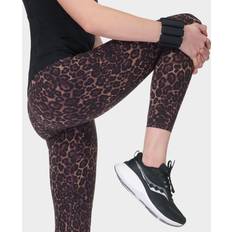 Dame - Stof Strømpebukser & Stay-ups Sweaty Betty Power 7/8 Gym Leggings - Brown Wild Leopard Print