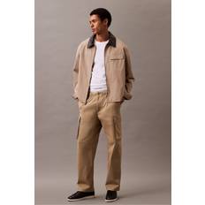 Calvin Klein Grøn Bukser & Shorts Calvin Klein Straight Cotton Cargo Pants - Brown