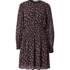 Msch Copenhagen Knielanges Kleid Schlässelloch-Ausschnitt - Black