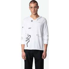 Zadig & Voltaire T-shirts Zadig & Voltaire Camiseta Monastir Negro/Blanco