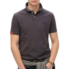 Superdry Herr Pikétröjor Superdry Men's Vintage Destroyed Polohemd - Schwarz