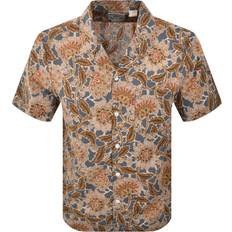 Yellow Shirts Levi's Sunset Camp Short Sleeved Shirt - Beige