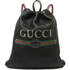 Gucci Backpacks Gucci Print Drawstring Backpack - Black