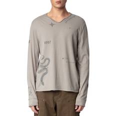 Zadig & Voltaire Skjorter Zadig & Voltaire Bluser T-shirts Monastir - Taupe/Grafit