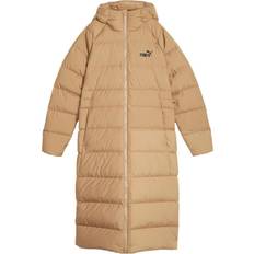 Puma Long Hooded Down Coat - Beige