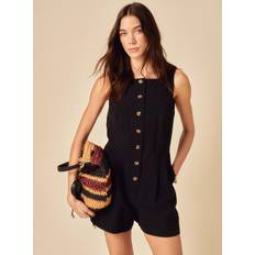 Black Jumpsuits & Overalls Nobody's Child Peri Sleeveless Playsuit - Black