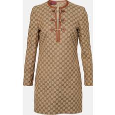 Gucci Dam Klänningar Gucci GG Canvas Klänning Med Horsebit