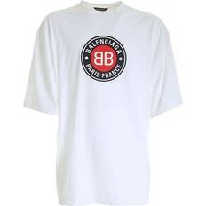 Balenciaga T-shirts Balenciaga Double B Logo Printing - White