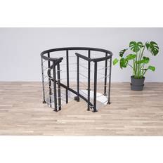 Spiraaliportaat Dolle Reunakaide Design Spiral Pyöreään Porrasaukkoon Ø140cm/Ø160cm Antrasiitti