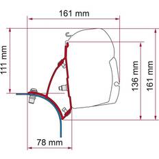 Kit F45 VW T5 T6 Transporter Lift Roof RHD Deep Black Awning Adapter