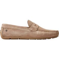 Base London Collins Suede Penny Loafer Driving Shoes