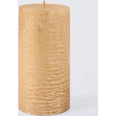 Gold LED Candles John Lewis Rustic Pillar H15 cm Gold LED Candle