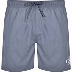 Lila Badbyxor Calvin Klein Medium Drawstring Swim Shorts - Grey