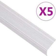 Stairs & Railings vidaXL Stair Nosings L-shape 5 pcs Aluminium 90 cm Silver