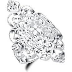 Maxpower Vintage Hollow Flower Finger Ring - Women