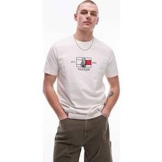 Tommy Hilfiger Natural T-shirts Tommy Hilfiger Centre Flag T-Shirt - Off White