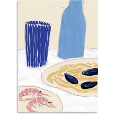 Inredningsdetaljer Paper Collective Positano Lunchtime 50x70 cm Multi Poster