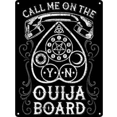 Black Notice Boards Grindstore Call Me On The Ouija Mini Plaque Notice Board