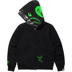 A Bathing Ape Outerwear A Bathing Ape Undefeated Shark Camo Full Zip Hoodie - Black/Green
