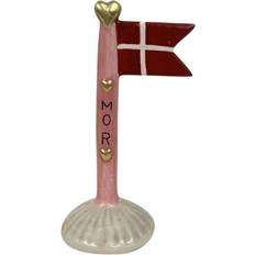 Keramikflag 14 cm Gul Rosa Sand Fod