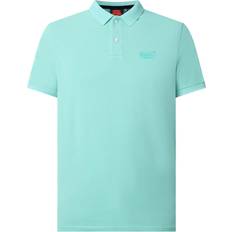 Turquoise Polo Shirts Superdry Men's Vintage Destroy Polo Shirt - Light Green