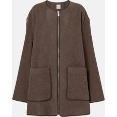 Felted Wool-Blend Jacket - Brown