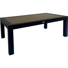 Outdoor Coffee Tables Darø Verde Wood Effect Rectangular Garden Coffee Table 110 cm Black